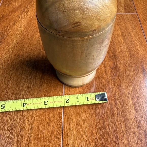 Wooden Lidded Pedestal Footed Container Jar Bowl Turned Wood Pill Silverer??. - Picture 8 of 9